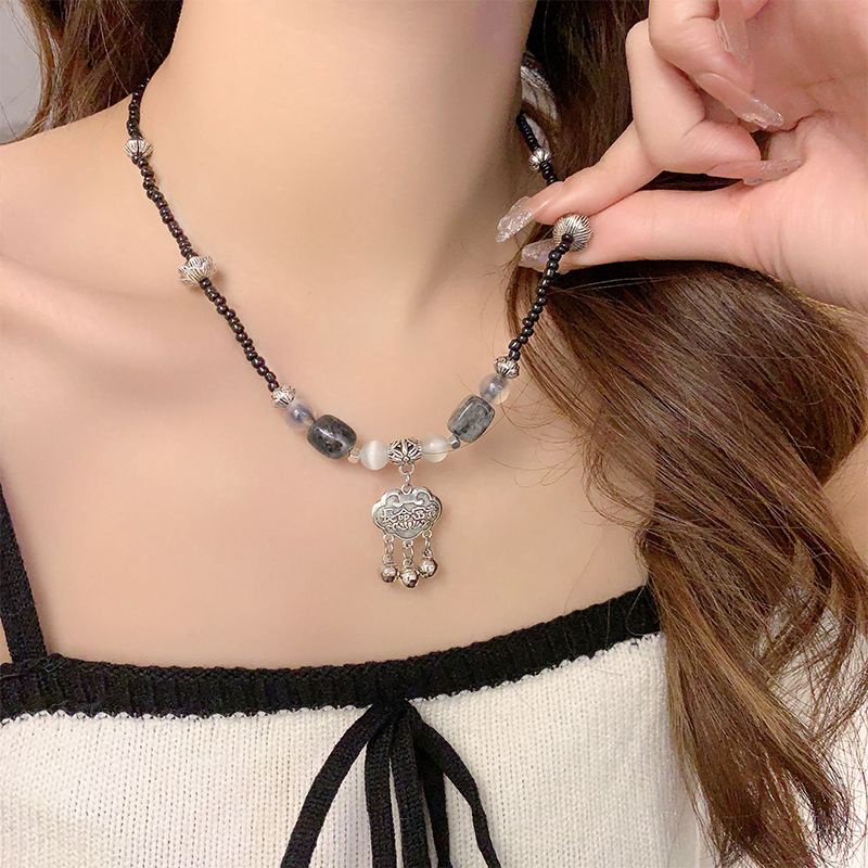 Vòng cổ Chuỗi Hạt Phong Cách Dân Tộc Trung Hoa Cổ Điển Mới Cho Nữ Lig