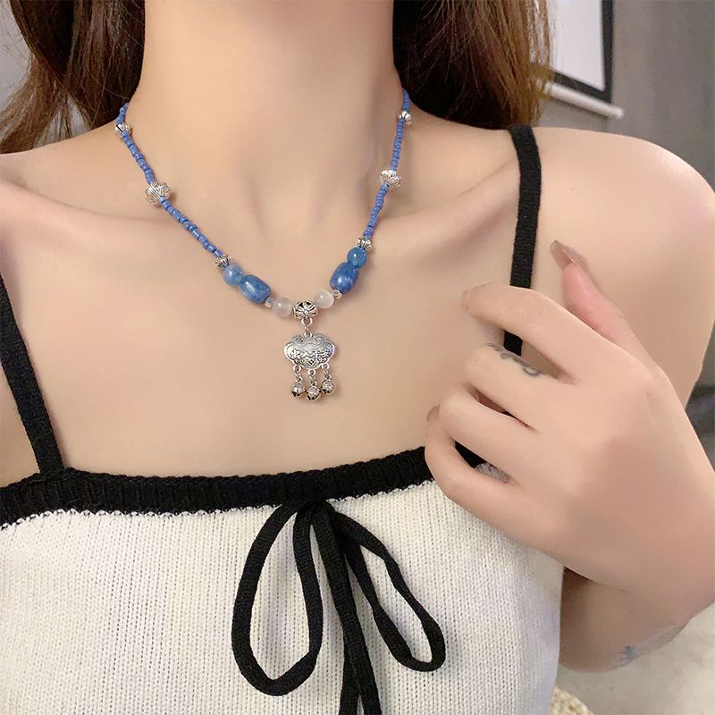 Vòng cổ Chuỗi Hạt Phong Cách Dân Tộc Trung Hoa Cổ Điển Mới Cho Nữ Lig