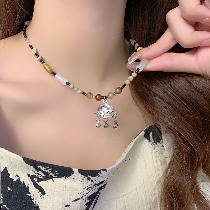 Vòng cổ Chuỗi Hạt Phong Cách Dân Tộc Trung Hoa Cổ Điển Mới Cho Nữ Lig