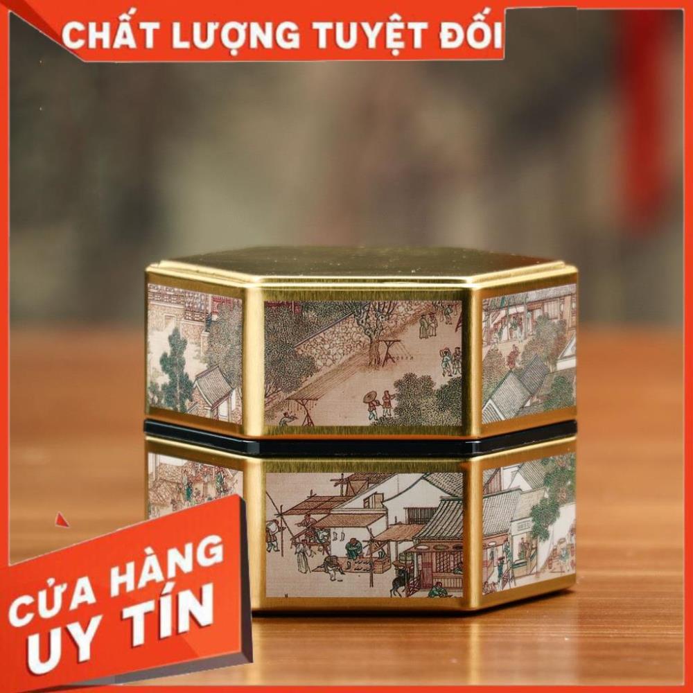 Hộp đựng trà lục giác, bằng thép cao cấp - HVL TEA