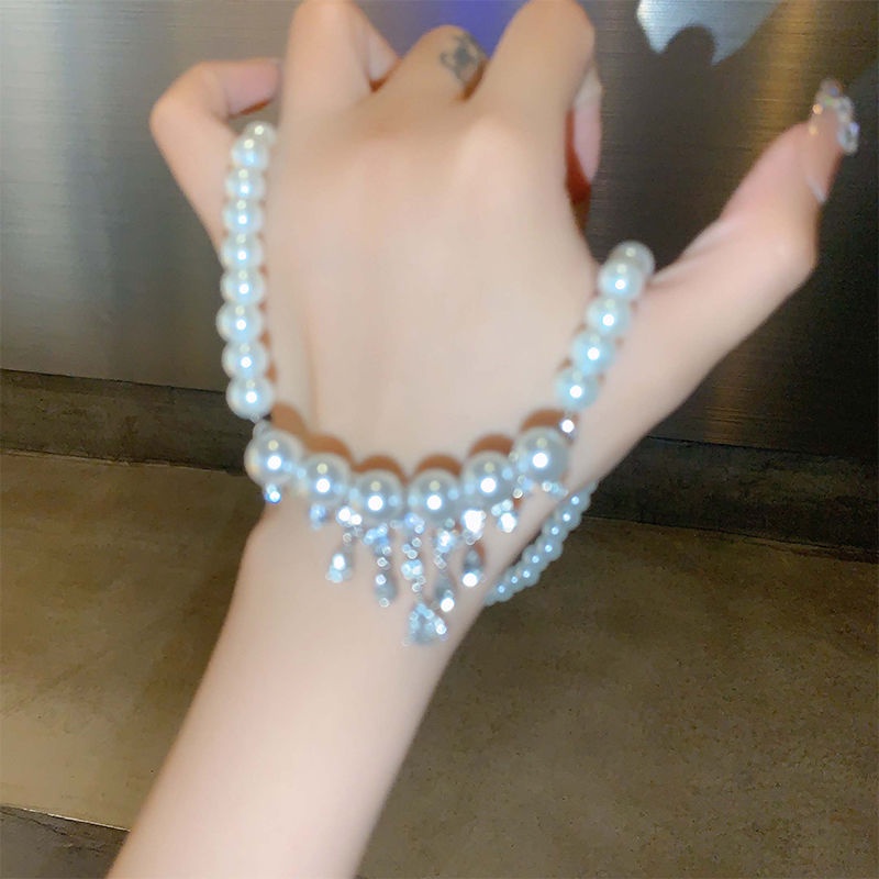 Vòng cổ Ngọc Trai Sang Trọng Phong Cách Pháp Cổ Điển Dành Cho Nữ