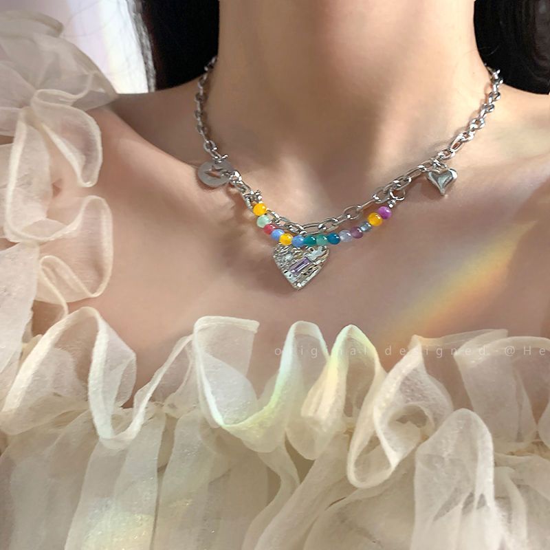 Vòng cổ Thép Titan Phong Cách Ngọt Ngào Và Cá Tính Hợp Thời Trang Mùa Hè ins hip hop girl sense niche