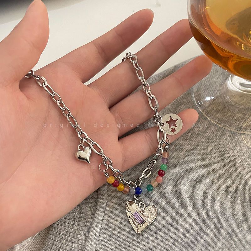 Vòng cổ Thép Titan Phong Cách Ngọt Ngào Và Cá Tính Hợp Thời Trang Mùa Hè ins hip hop girl sense niche