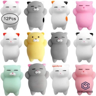 Squishy mochi Mèo Bụng Bự xinh đẹp xả stress xả stress, mềm bóp đã-Squishy Mochi Hình Thú Dễ Thương