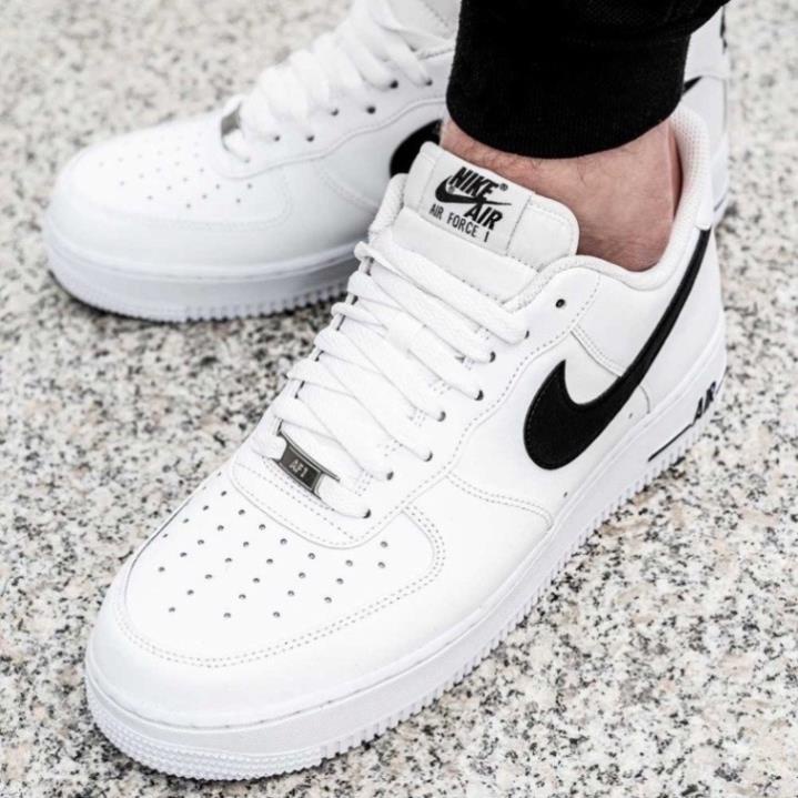 Giày_nike air force 1 vệt đen cổ thấp, giày af1 trắng móc đen nam nữ chuẩn S.C full bill box