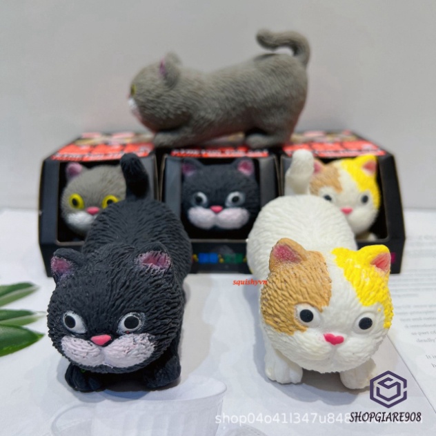 Mèo silicon giảm stress đồ giải trí cao su đặc mèo dẻo khó tính - Hình thiết kế nhà cửa TPR Cho trẻ con Người Lớn