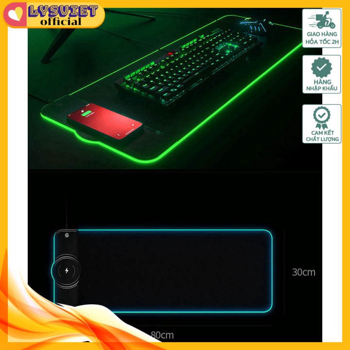 Tấm Lót Bàn Làm Việc Kiêm Sạc Không Dây Đa Năng Corfu