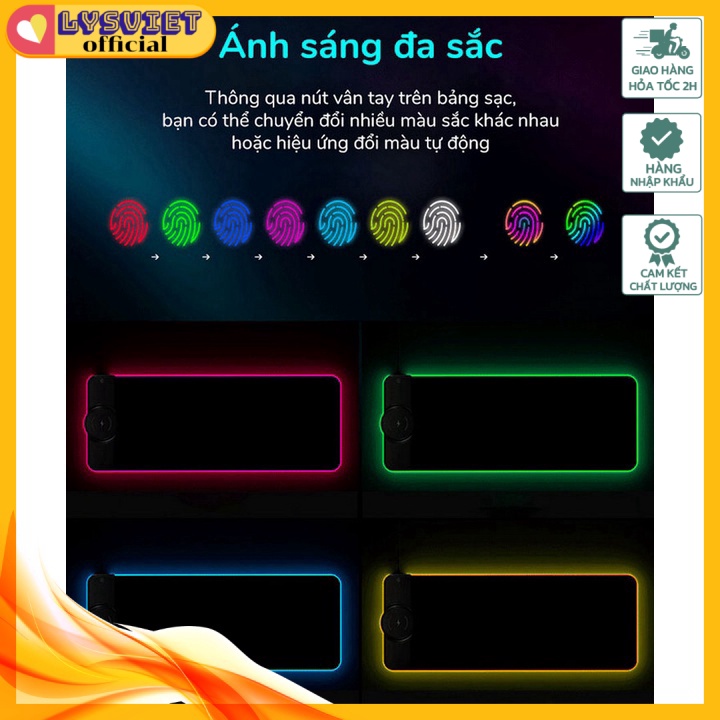 Tấm Lót Bàn Làm Việc Kiêm Sạc Không Dây Đa Năng Corfu