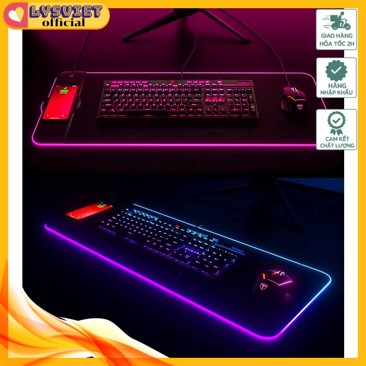 Tấm Lót Bàn Làm Việc Kiêm Sạc Không Dây Đa Năng Corfu