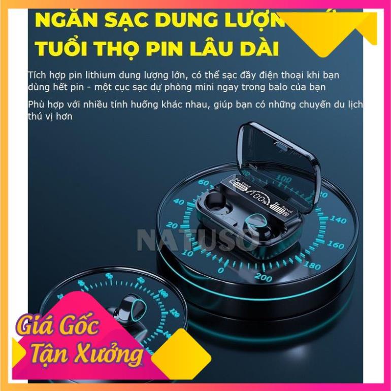 Tai nghe Bluetooth M10 Pro, Tai nghe không dây M10 Pro phiên bản nâng cấp Pin trâu, chạm cảm ứng