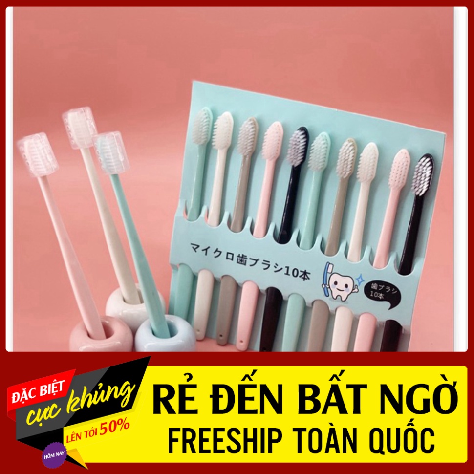 Combo 10 bàn chải đánh răng 18cm lông mềm