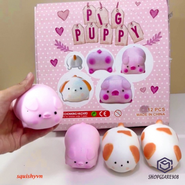 Shiba đốm mềm dẻo⚡ HOT TREND ⚡ Squishy Mochi Cute, đồ giải trí thư giãn cute đánh tan stress slam slime