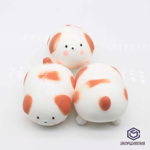 Shiba đốm mềm dẻo⚡ HOT TREND ⚡ Squishy Mochi Cute, đồ giải trí thư giãn cute đánh tan stress slam slime