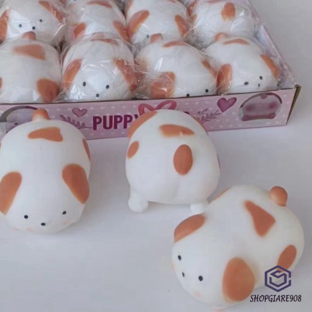 Shiba đốm mềm dẻo⚡ HOT TREND ⚡ Squishy Mochi Cute, đồ giải trí thư giãn cute đánh tan stress slam slime