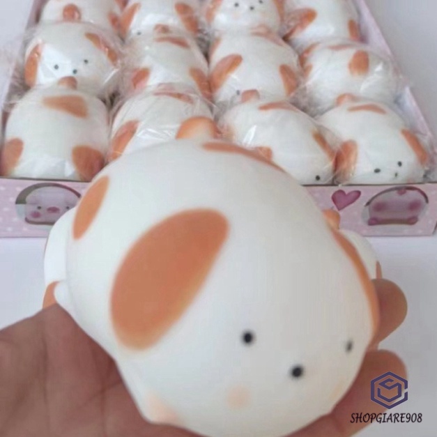 Shiba đốm mềm dẻo⚡ HOT TREND ⚡ Squishy Mochi Cute, đồ giải trí thư giãn cute đánh tan stress slam slime