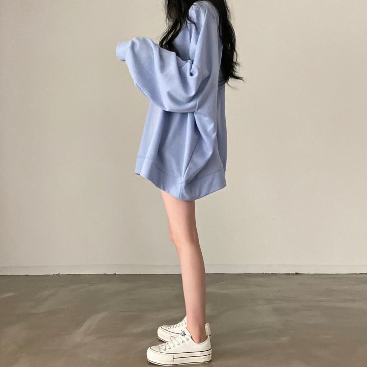 Jiashucheng Áo Thun Tay Dài 2 Lớp Vải Cotton Mỏng Dáng Rộng Phong Cách Đường Phố Thời Trang Xuân Thu Mới Dành Cho Bạn Nữ