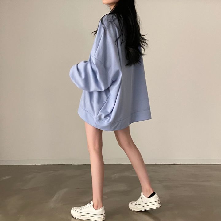 Jiashucheng Áo Thun Tay Dài 2 Lớp Vải Cotton Mỏng Dáng Rộng Phong Cách Đường Phố Thời Trang Xuân Thu Mới Dành Cho Bạn Nữ