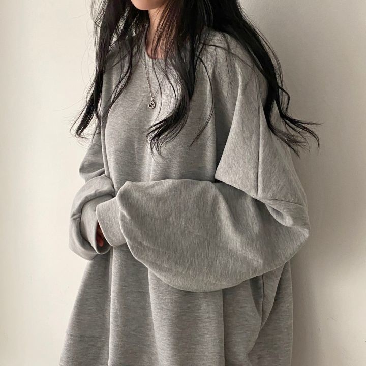 Jiashucheng Áo Thun Tay Dài 2 Lớp Vải Cotton Mỏng Dáng Rộng Phong Cách Đường Phố Thời Trang Xuân Thu Mới Dành Cho Bạn Nữ