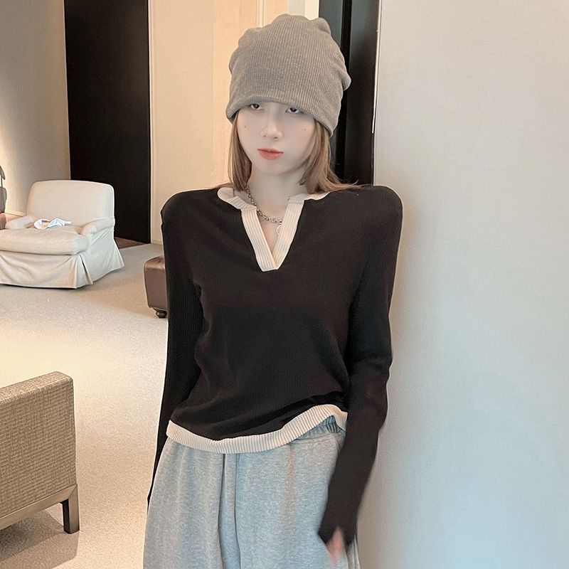 Jiashucheng Áo Thun Dài Tay Dáng Rộng Phong Cách Mới Mùa Xuân Thu Kích Thước Lớn Cho Nữ