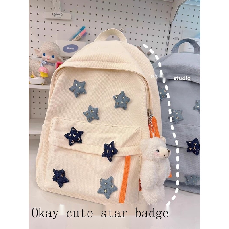 Ba Lô Đi Học Họa Tiết Ngôi Sao Năm Cánh Dễ Thương Phong Cách Nhật Bản