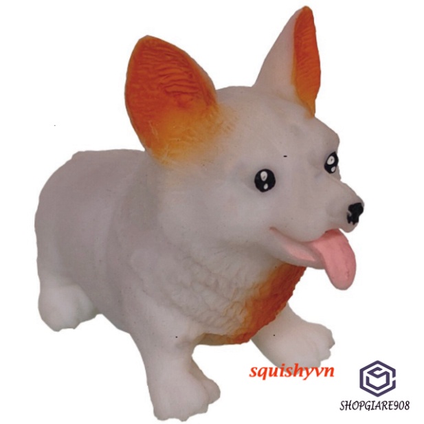 Đồ chơi squishy Giảm Stress Hình Chó Corgi đẹp tươi Cho Bé