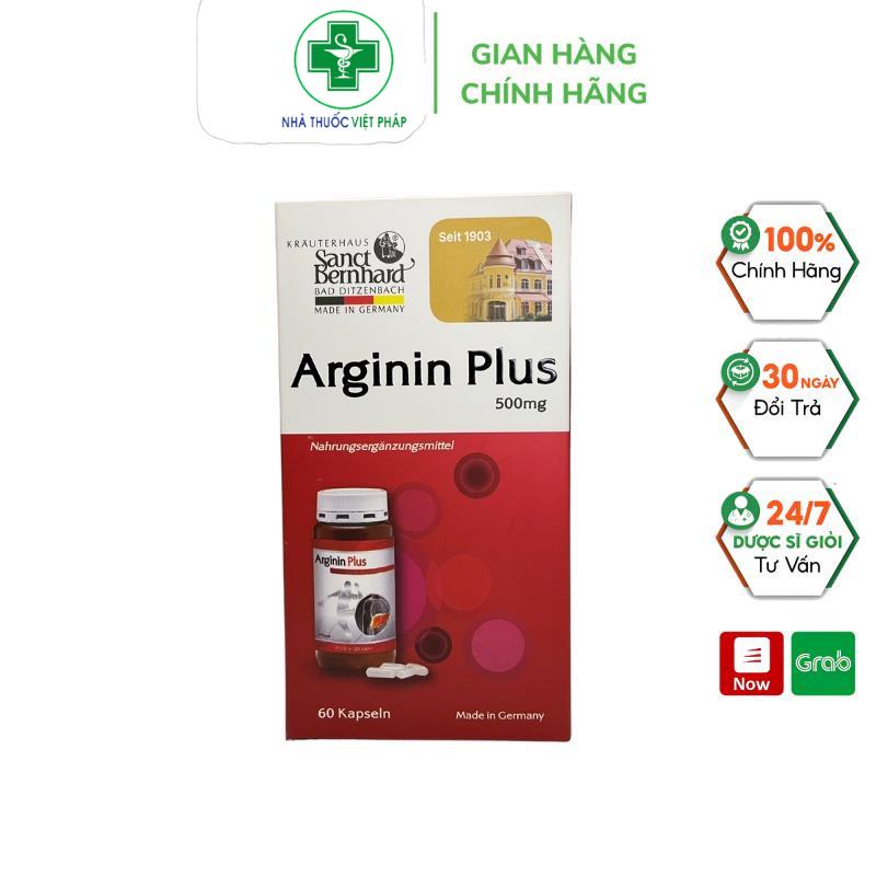 Bổ mát giải độc bảo vệ gan ARGININ PLUS 500mg với vitamin C giúp ngăn ngừa ung thư xơ viêm gan B 30v 90v nhập khẩu Đức