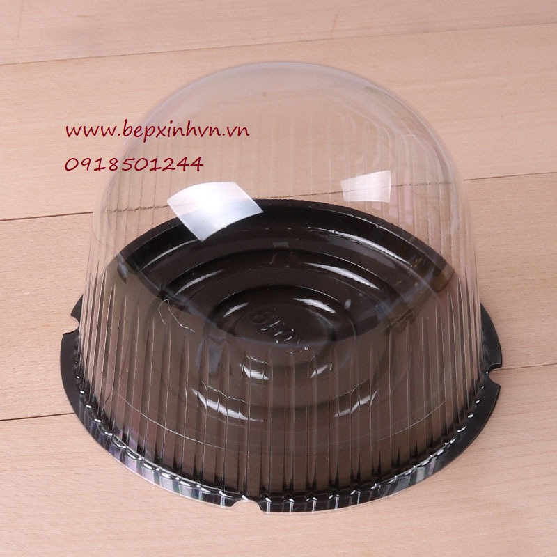 Hộp nhựa tròn đế đen A019 (10-100 hộp)