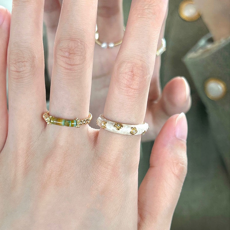 Nhẫn Hở Hình Thỏ Đính Ngọc Trai