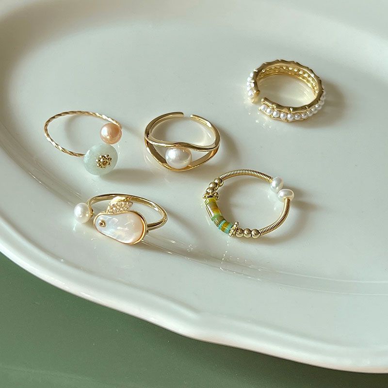 Nhẫn Hở Hình Thỏ Đính Ngọc Trai