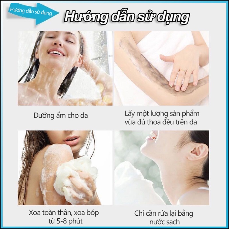 Gel Tắm Bùn Biển Sâu Chính Hãng Làm Trắng Da Toàn Thân 300ml