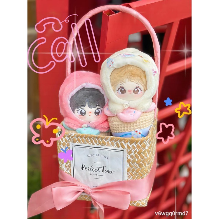 Yuanqi Mengxiang Hình Nón Kem Ban Đầu Búp Bê Bông Không Thuộc Tính Quần Áo Dễ Thương Và Dễ Thương Quần Áo Cho Bé 10Cm Độ