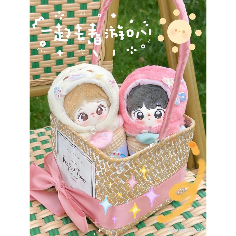 Yuanqi Mengxiang Hình Nón Kem Ban Đầu Búp Bê Bông Không Thuộc Tính Quần Áo Dễ Thương Và Dễ Thương Quần Áo Cho Bé 10Cm Độ