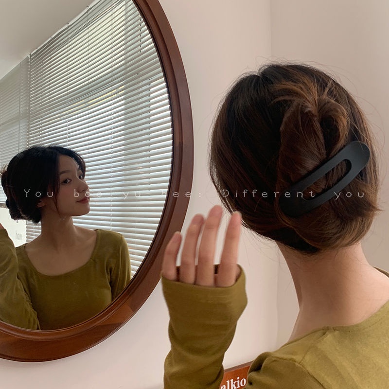 Kẹp Tóc Mỏ Vịt Màu Trơn Siêu Lớn Phổ Biến Cho Nữ