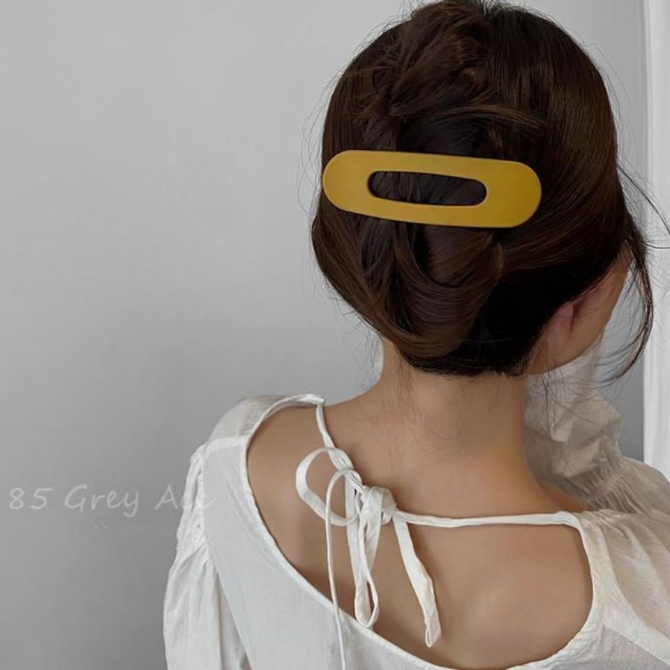 Kẹp Tóc Mỏ Vịt Màu Trơn Siêu Lớn Phổ Biến Cho Nữ