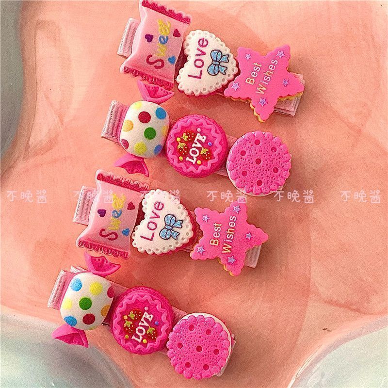 Kẹp Tóc Đính Ngôi Sao / Hình Bánh Kẹo Dễ Thương Cho Bé Gái