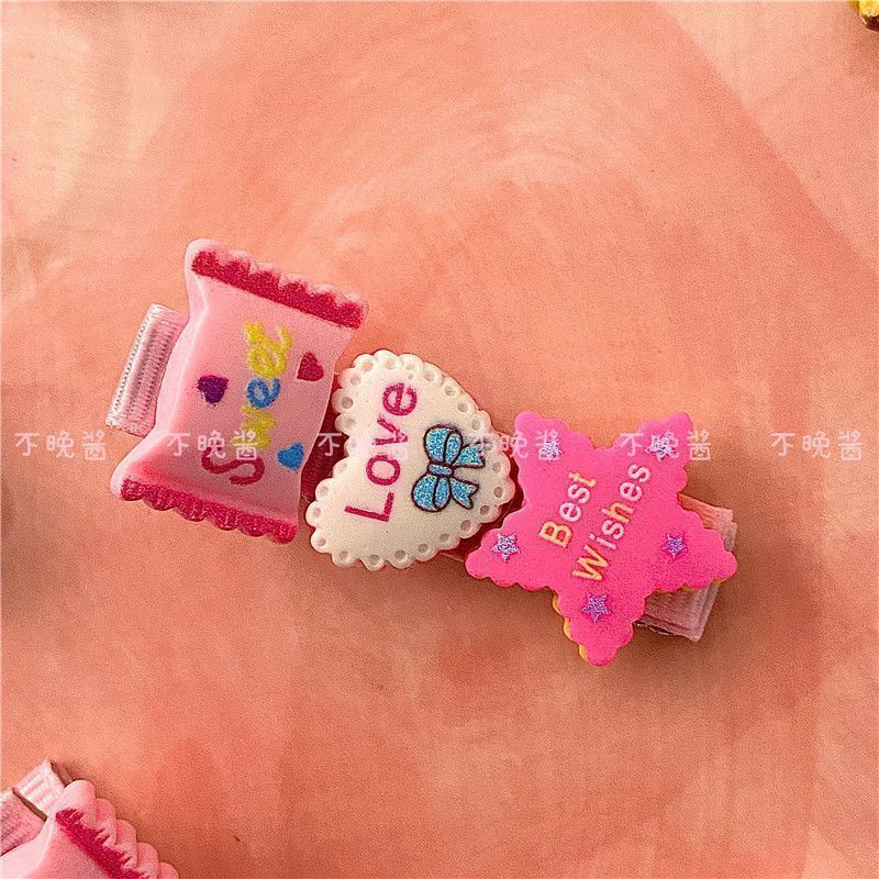 Kẹp Tóc Đính Ngôi Sao / Hình Bánh Kẹo Dễ Thương Cho Bé Gái