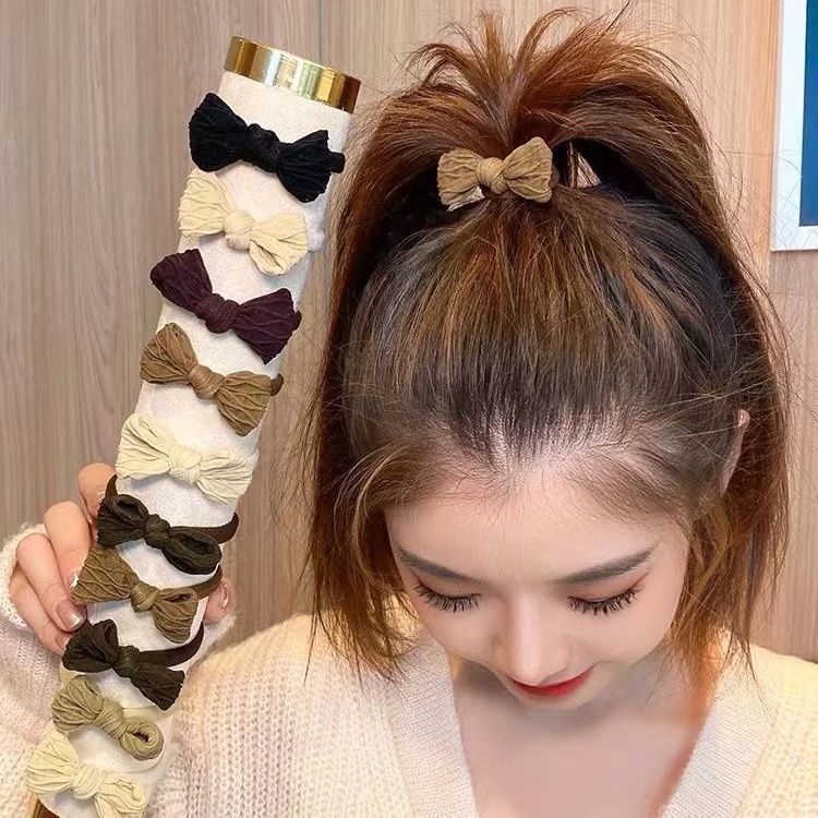 Dây Buộc Tóc Đuôi Ngựa Cao Su Co Giãn Kiểu Dáng Đơn Giản Hàng Mới 2022 Dành Cho Bạn Nữ 2021