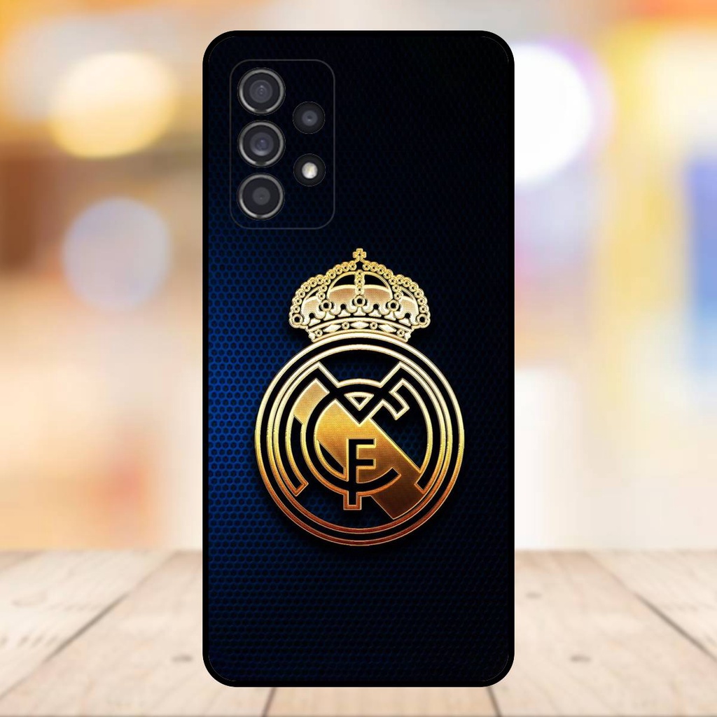 Ốp lưng điện thoại Samsung A52 viền đen Real Madrid