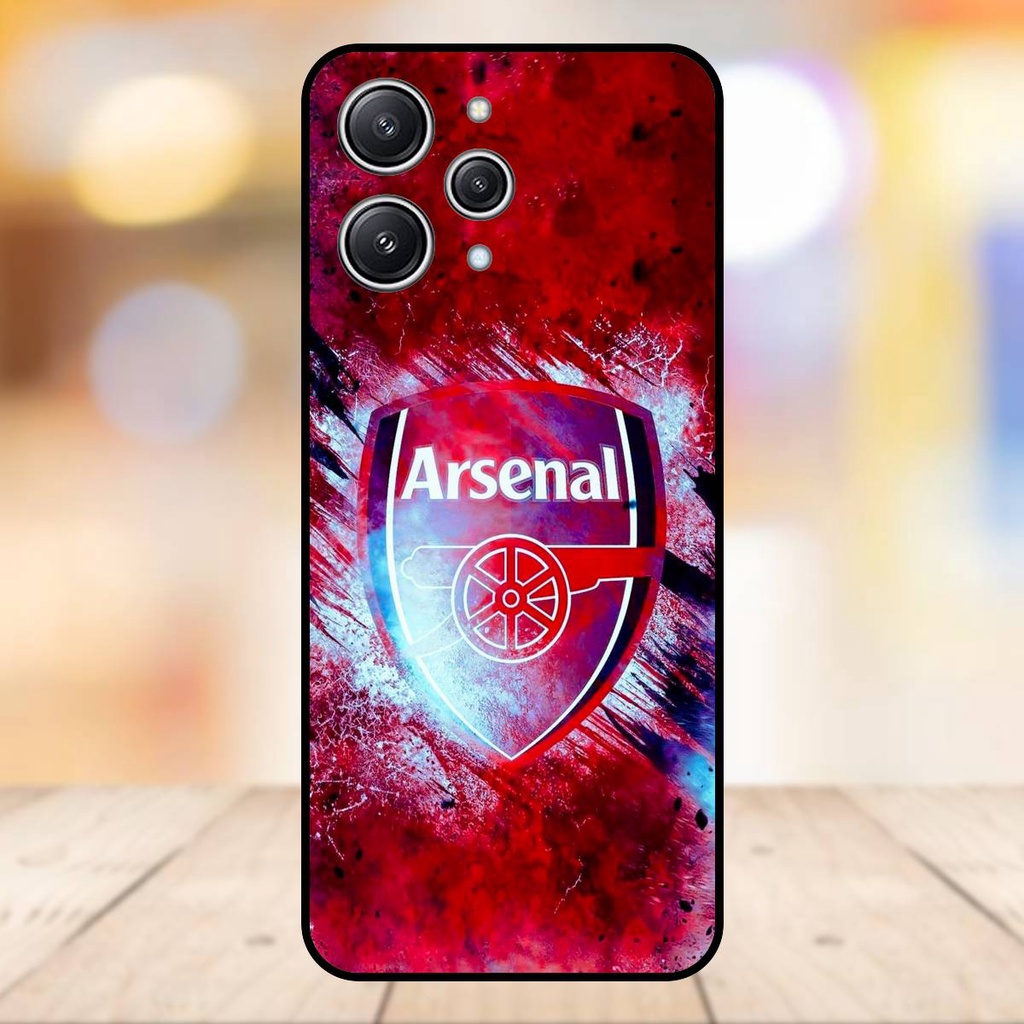 Ốp lưng điện thoại Xiaomi Redmi 12 viền đen Arsenal FC