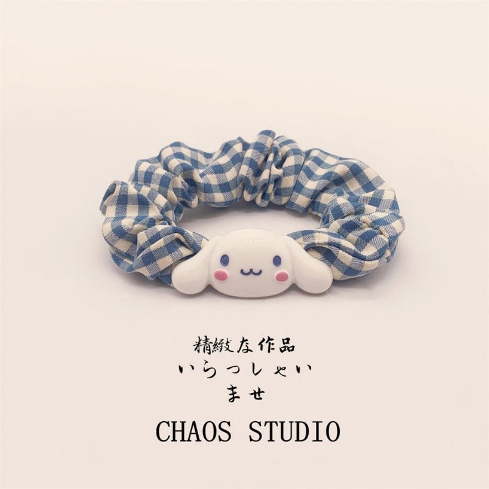 Dây Buộc Tóc Cao Su Cỡ Lớn Họa Tiết Chú Chó Cinnamon / Hello Kitty / Kulomi Sanrio Dễ Thương Cho Bé Gái