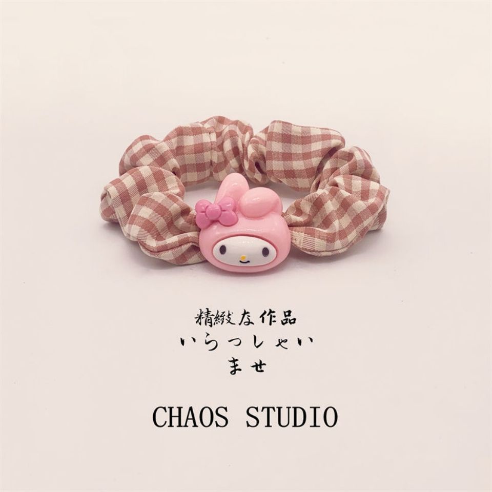 Dây Buộc Tóc Cao Su Cỡ Lớn Họa Tiết Chú Chó Cinnamon / Hello Kitty / Kulomi Sanrio Dễ Thương Cho Bé Gái