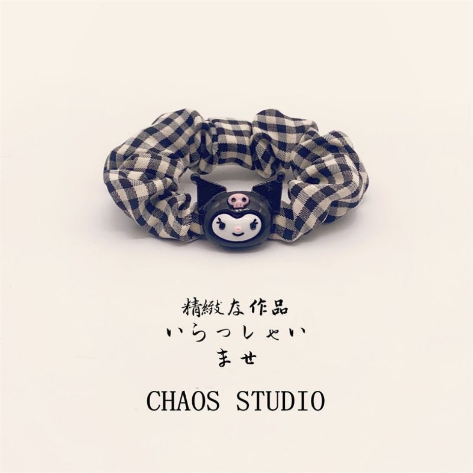 Dây Buộc Tóc Cao Su Cỡ Lớn Họa Tiết Chú Chó Cinnamon / Hello Kitty / Kulomi Sanrio Dễ Thương Cho Bé Gái