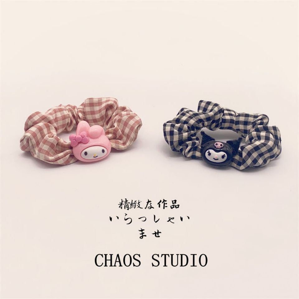 Dây Buộc Tóc Cao Su Cỡ Lớn Họa Tiết Chú Chó Cinnamon / Hello Kitty / Kulomi Sanrio Dễ Thương Cho Bé Gái