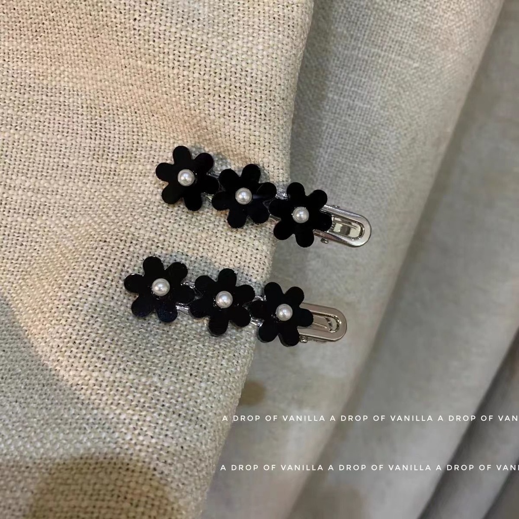 Kẹp Tóc Hình Hoa Nhỏ Bằng acrylic Đính Ngọc Trai Phong Cách Nhật Bản Và Hàn Quốc