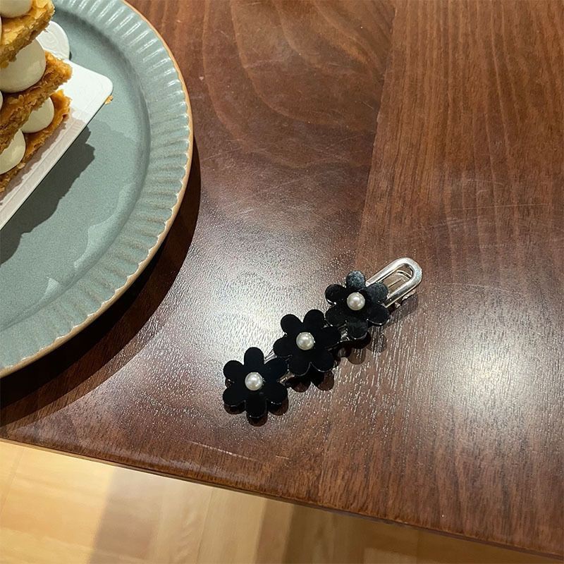 Kẹp Tóc Hình Hoa Nhỏ Bằng acrylic Đính Ngọc Trai Phong Cách Nhật Bản Và Hàn Quốc
