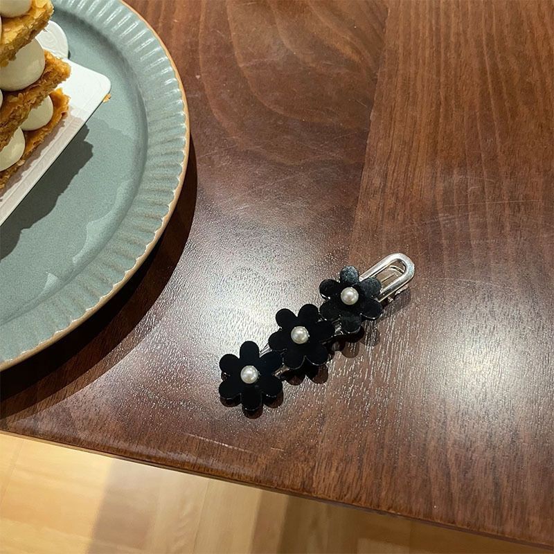 Kẹp Tóc Hình Hoa Nhỏ Bằng acrylic Đính Ngọc Trai Phong Cách Nhật Bản Và Hàn Quốc