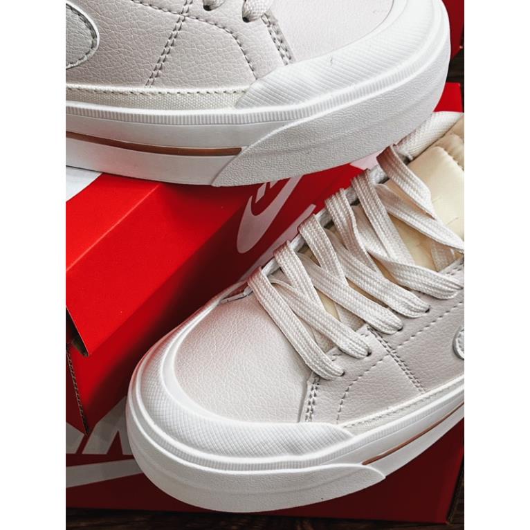 Giày thể thao sneaker LEGACY LIFT màu ngọc trai thời trang đế cao có sẵn, GIÀY BLAZER HỒNG KEM ĐẾ CAO NỮ