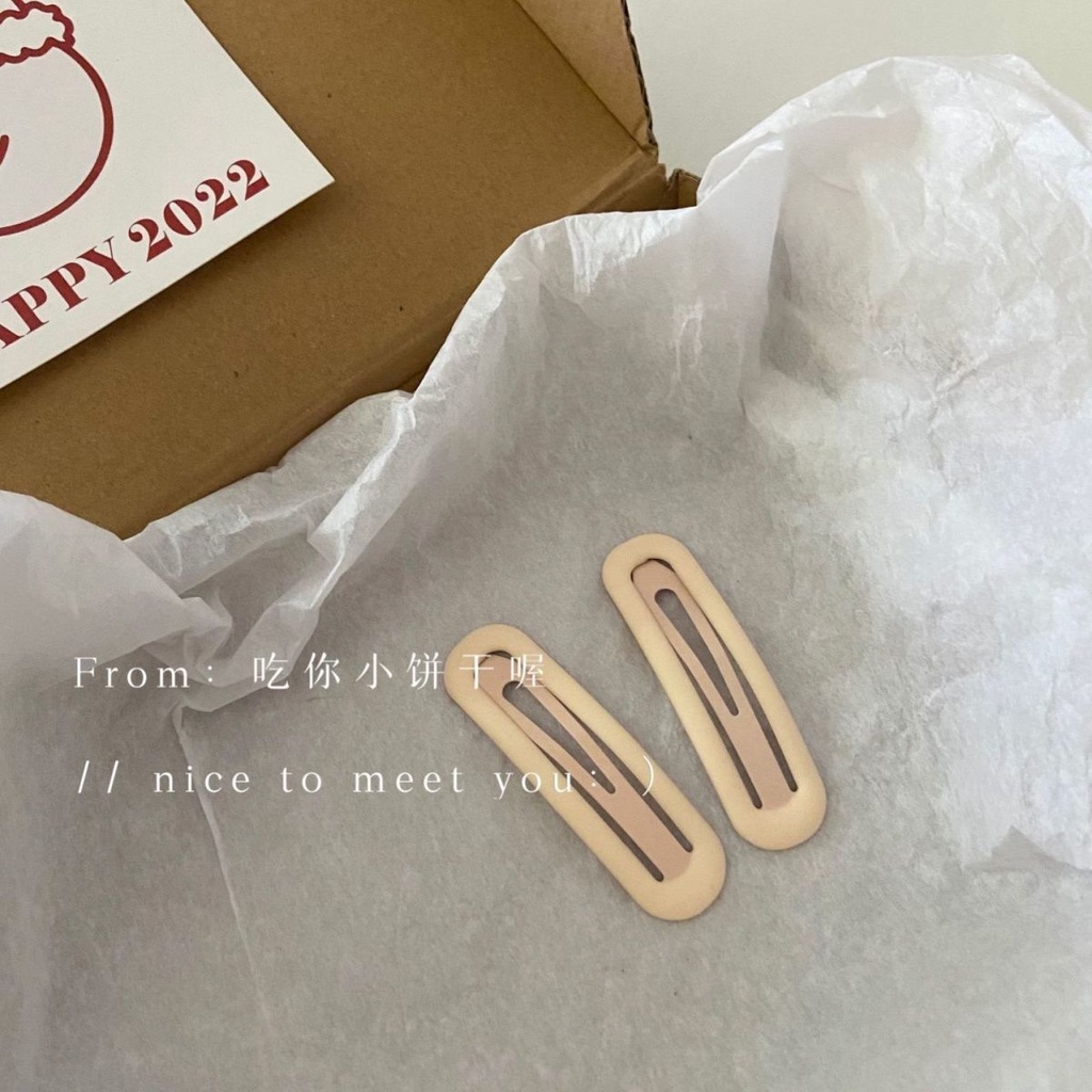 Kẹp Tóc Morandi Hình Vuông Màu Xanh Dương Nhám Phong Cách Hàn Quốc Thời Trang Mùa Hè Cho Nữ