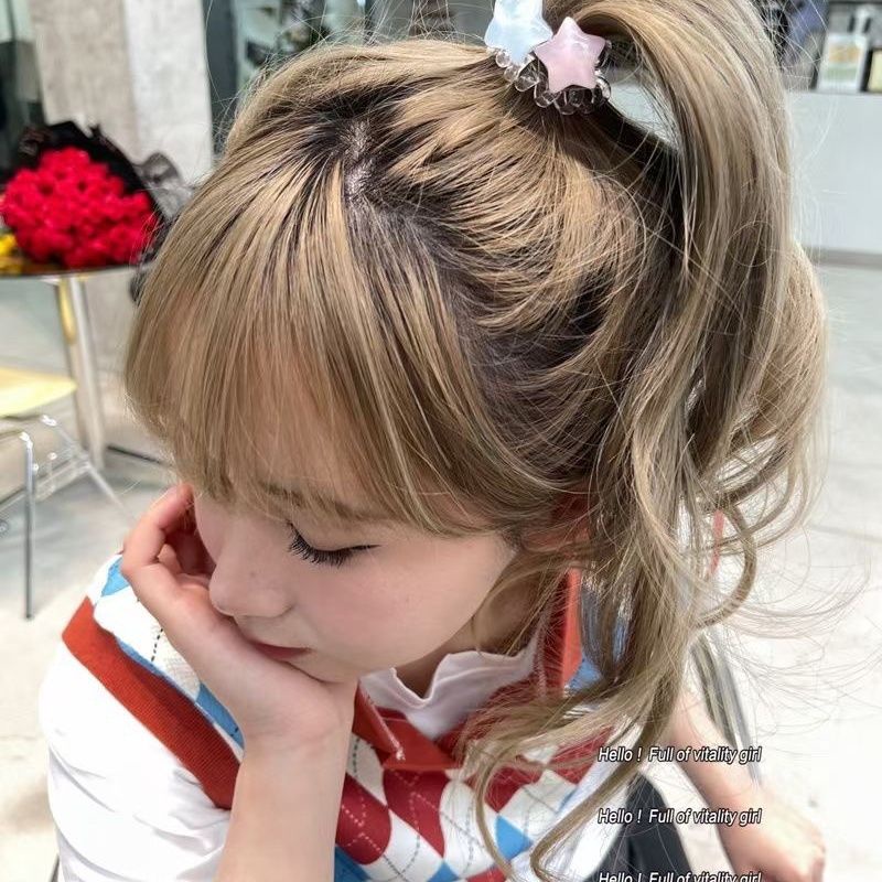 Girl headwear Dây Buộc Tóc Đuôi Ngựa Co Giãn Cao Hình Ngôi Sao Ngọt Ngào Cho Nữ Giới