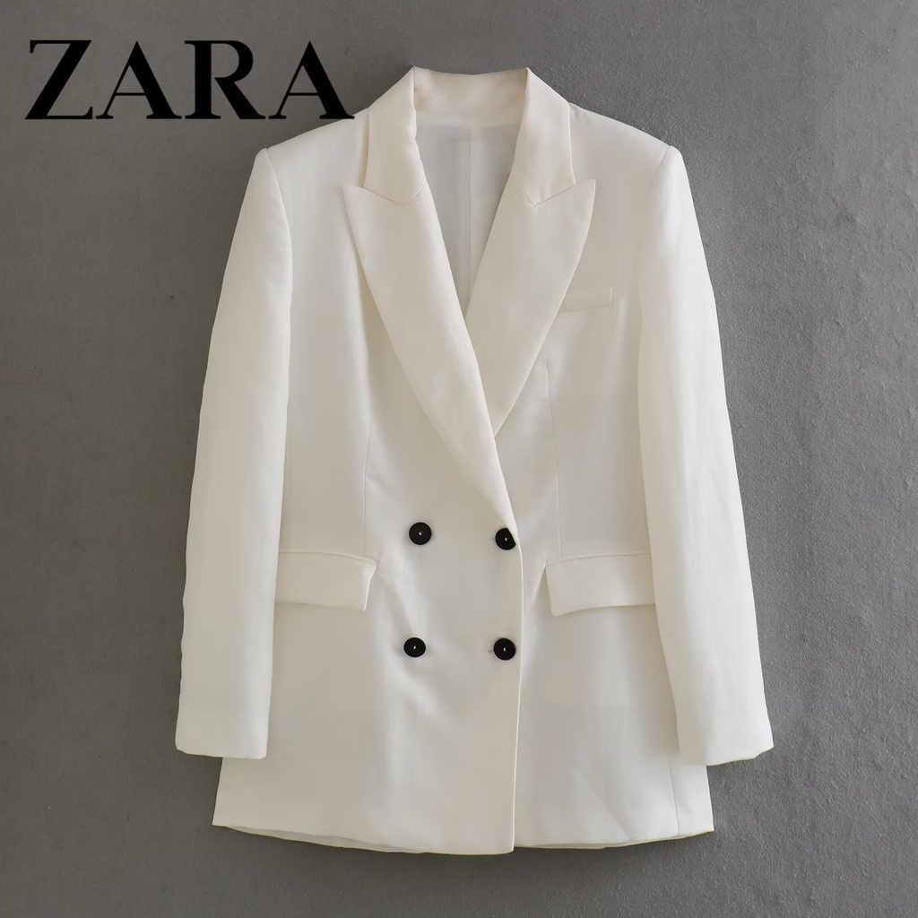 Áo Khoác Vest Hai Hàng Nút Thời Trang Công Sở Zara